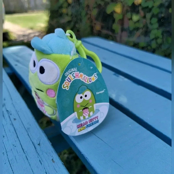 Keroppi green sanrio frog squishmallow plush cute tags kids clip hello Kitty gir - Picture 2 of 5